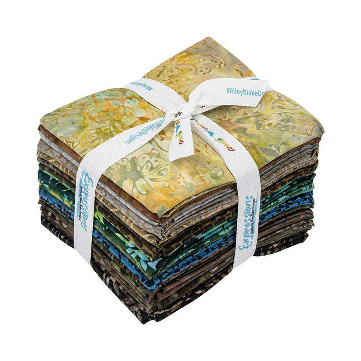 Expressions Batiks Riverbed Fat Quarter Bundle-Riley Blake Fabrics-My Favorite Quilt Store