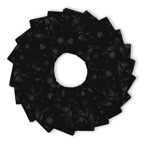 Fairy Flakes Black Ink 10" Layer Cake-Free Spirit Fabrics-My Favorite Quilt Store