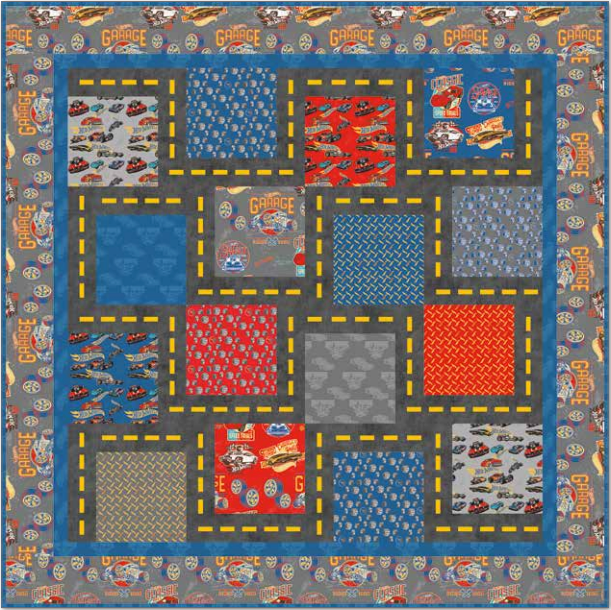 Fast Lane Quilt Hot Wheels - Free Digital Download-Riley Blake Fabrics-My Favorite Quilt Store