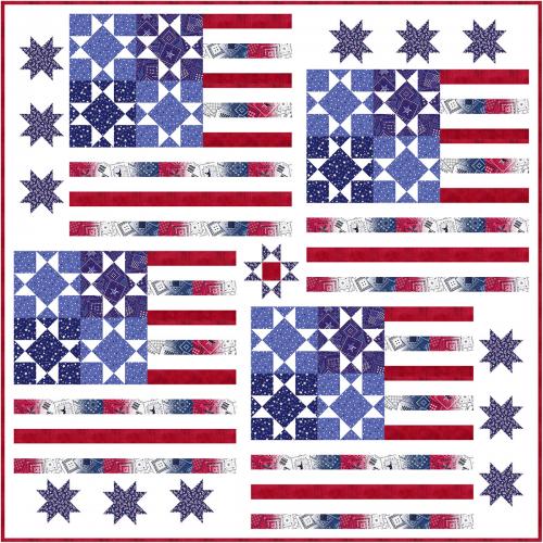 Flags on Parade Quilt Pattern - Free Digital Download