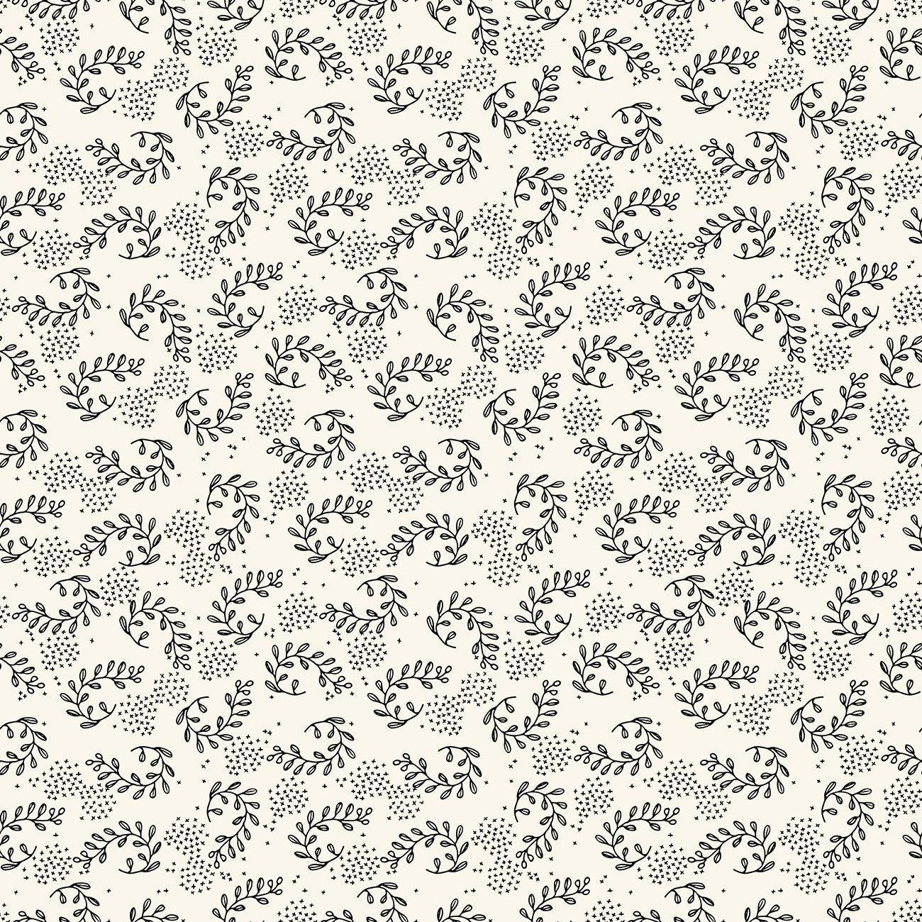 Fleur Noire Sprig Cream Fabric by My Minds Eye - Riley Blake Fabrics