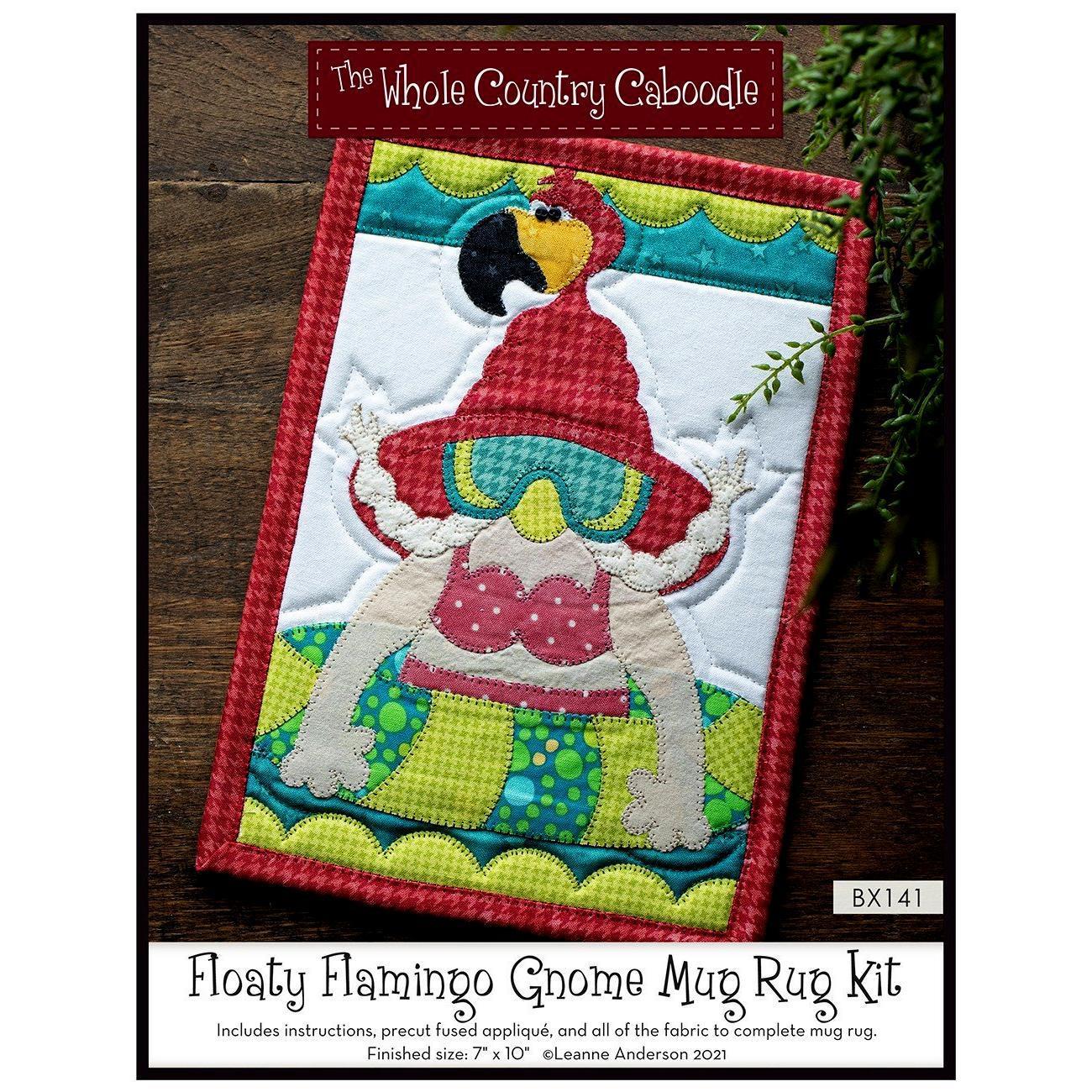 Floaty Flamingo Gnome Mug Rug Kit-The Whole Country Caboodle-My Favorite Quilt Store