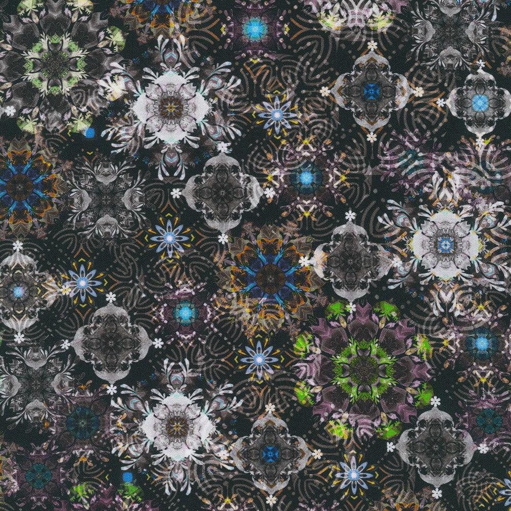 Florence Black Floral Fabric-Robert Kaufman-My Favorite Quilt Store