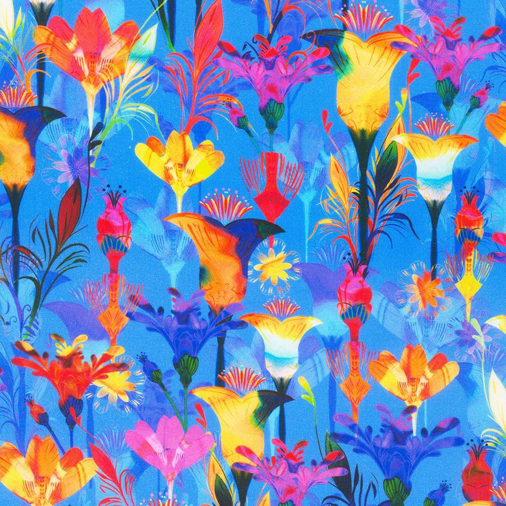 Florence Blue Allover Floral Fabric