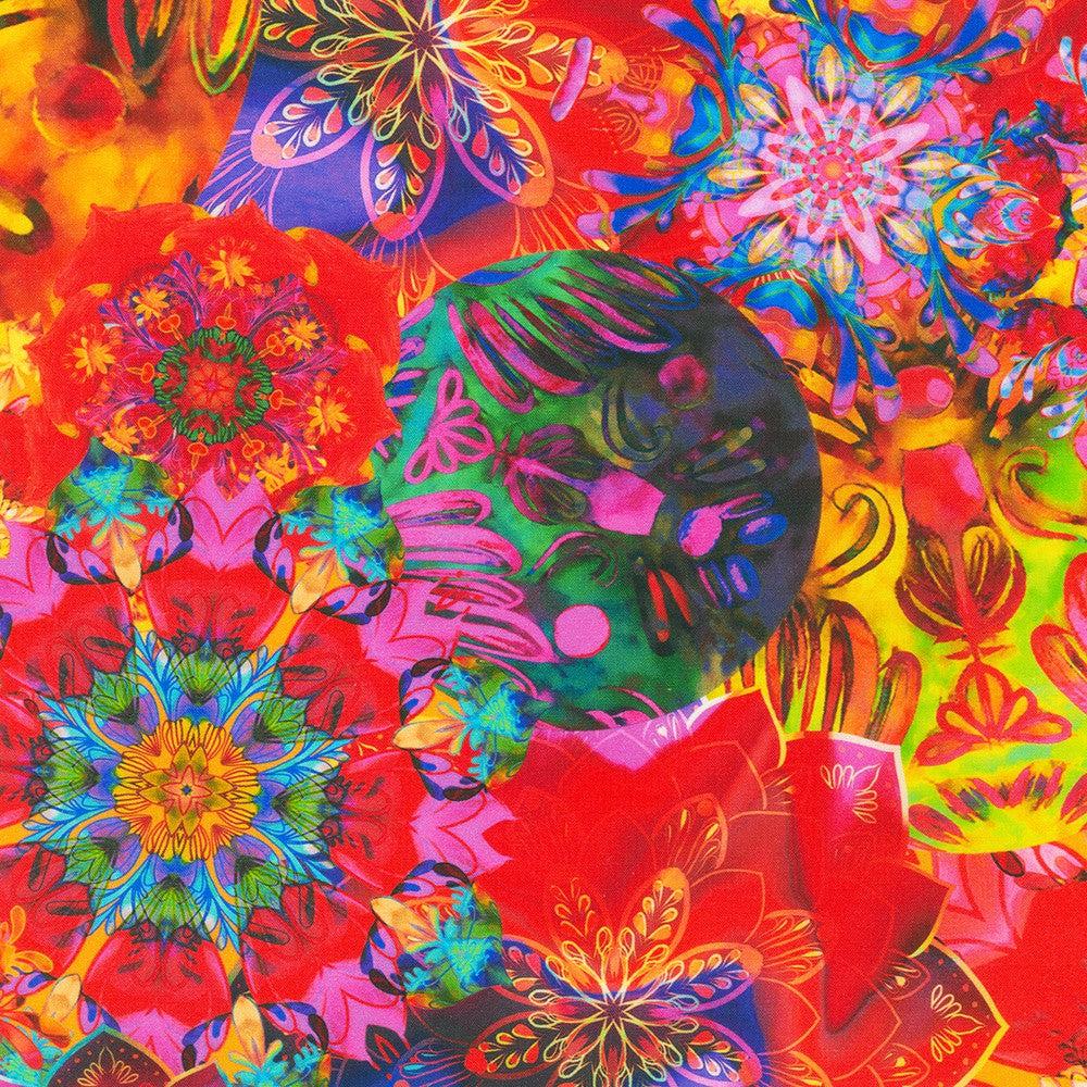 Florence Multi Abstract Large Floral Fabric-Robert Kaufman-My Favorite Quilt Store