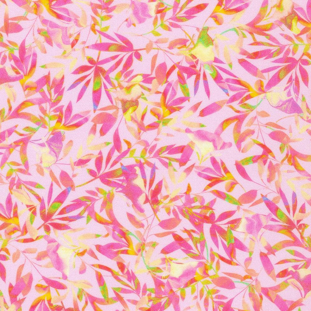 Florence Peach Leaf Fabric-Robert Kaufman-My Favorite Quilt Store