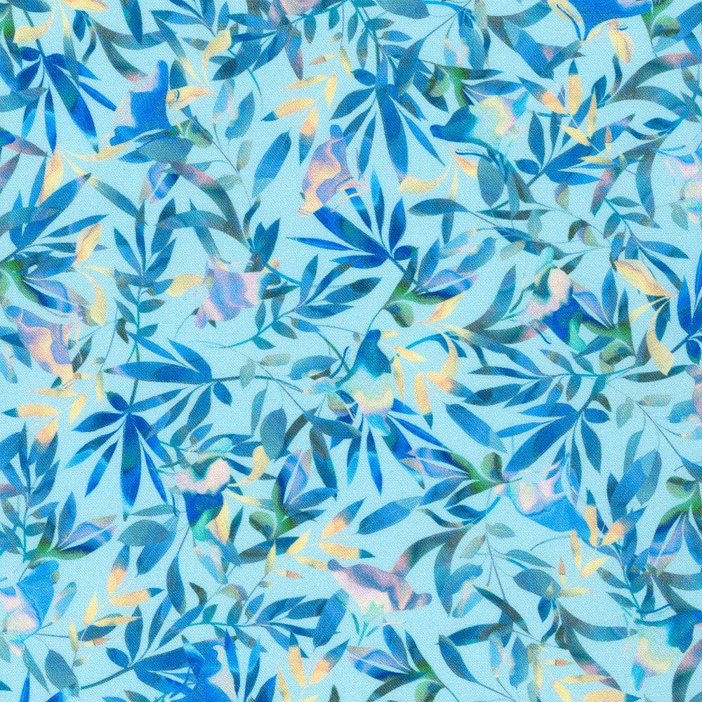 Florence Sky Leaf Fabric-Robert Kaufman-My Favorite Quilt Store