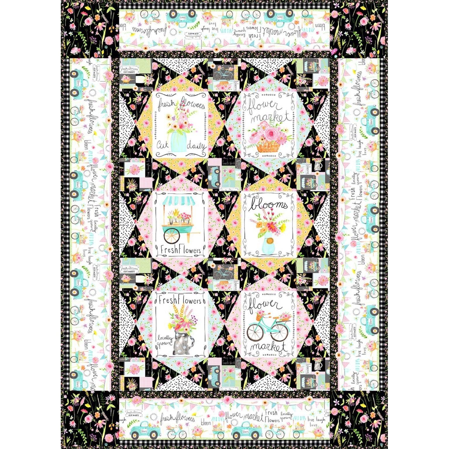 Flower Market Quilt Pattern-In The Beginning Fabrics-My Favorite Quilt Store