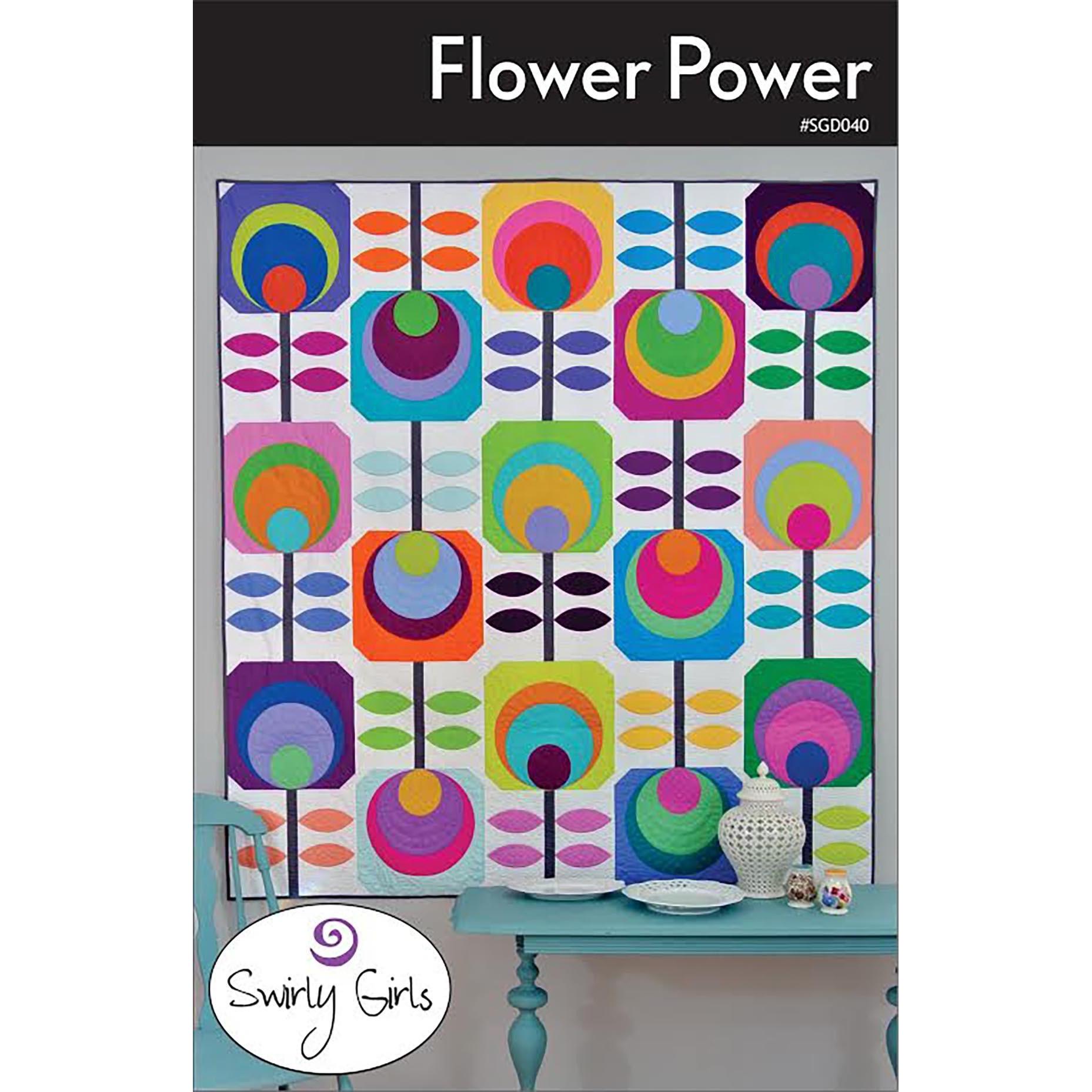 Flower Power Quilt Pattern-Swirly Girls Design-My Favorite Quilt Store