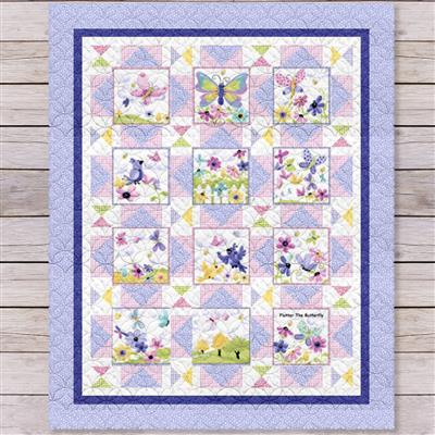 Flutter the Butterfly Flutter Time Book Quilt Pattern - Free Pattern Download-Susybee-My Favorite Quilt Store