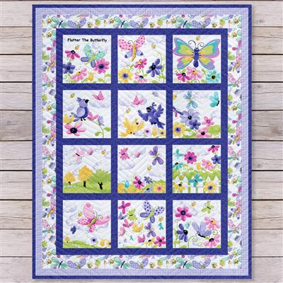 Flutter the Butterfly Story Book Quilt Pattern - Free Pattern Download-Susybee-My Favorite Quilt Store