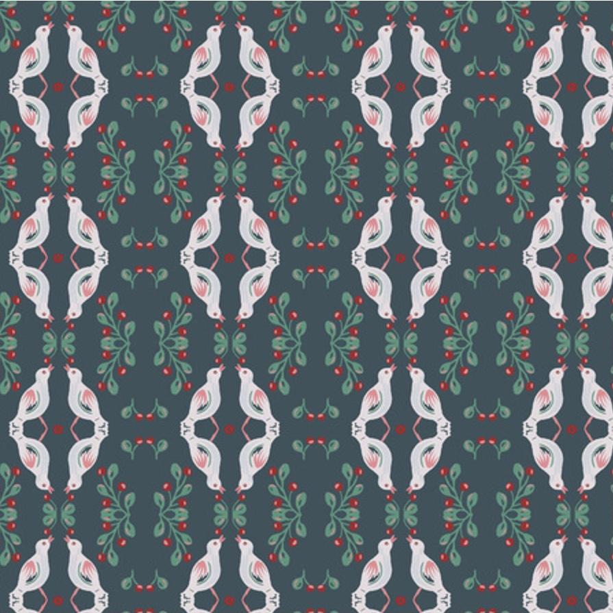 Folk Heart Reflecting Sage Fabric-Free Spirit Fabrics-My Favorite Quilt Store