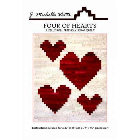 Four of Hearts Quilt Pattern-J Michelle Watts-My Favorite Quilt Store