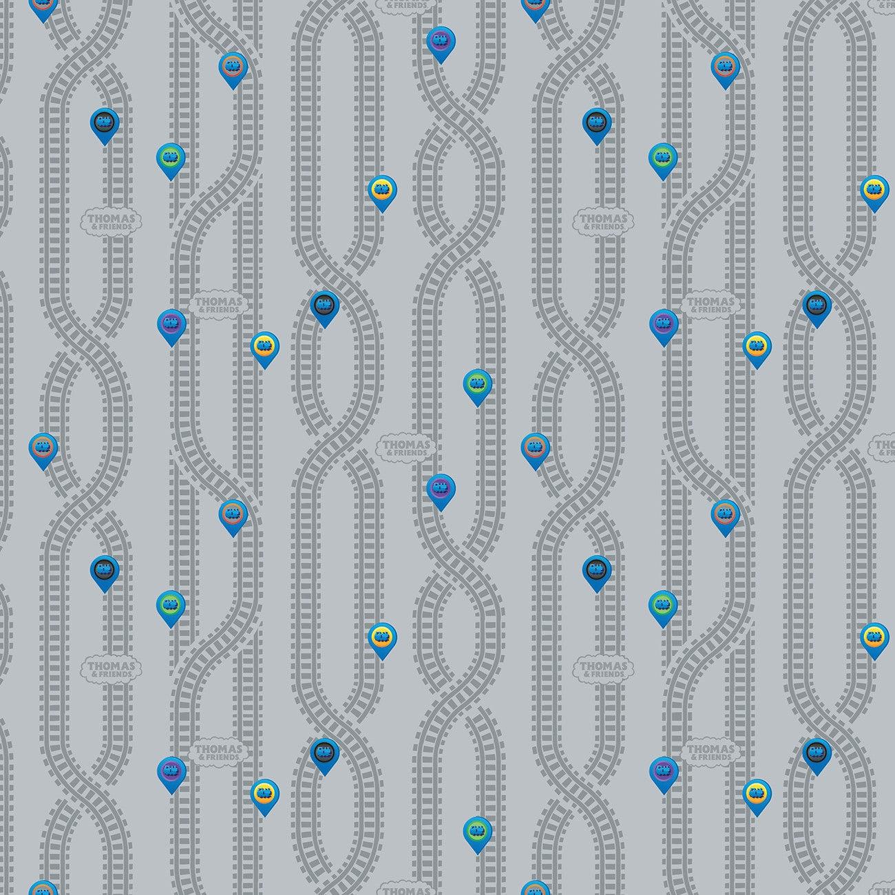 Full Steam Ahead Key Locations Gray Fabric-Riley Blake Fabrics-My Favorite Quilt Store