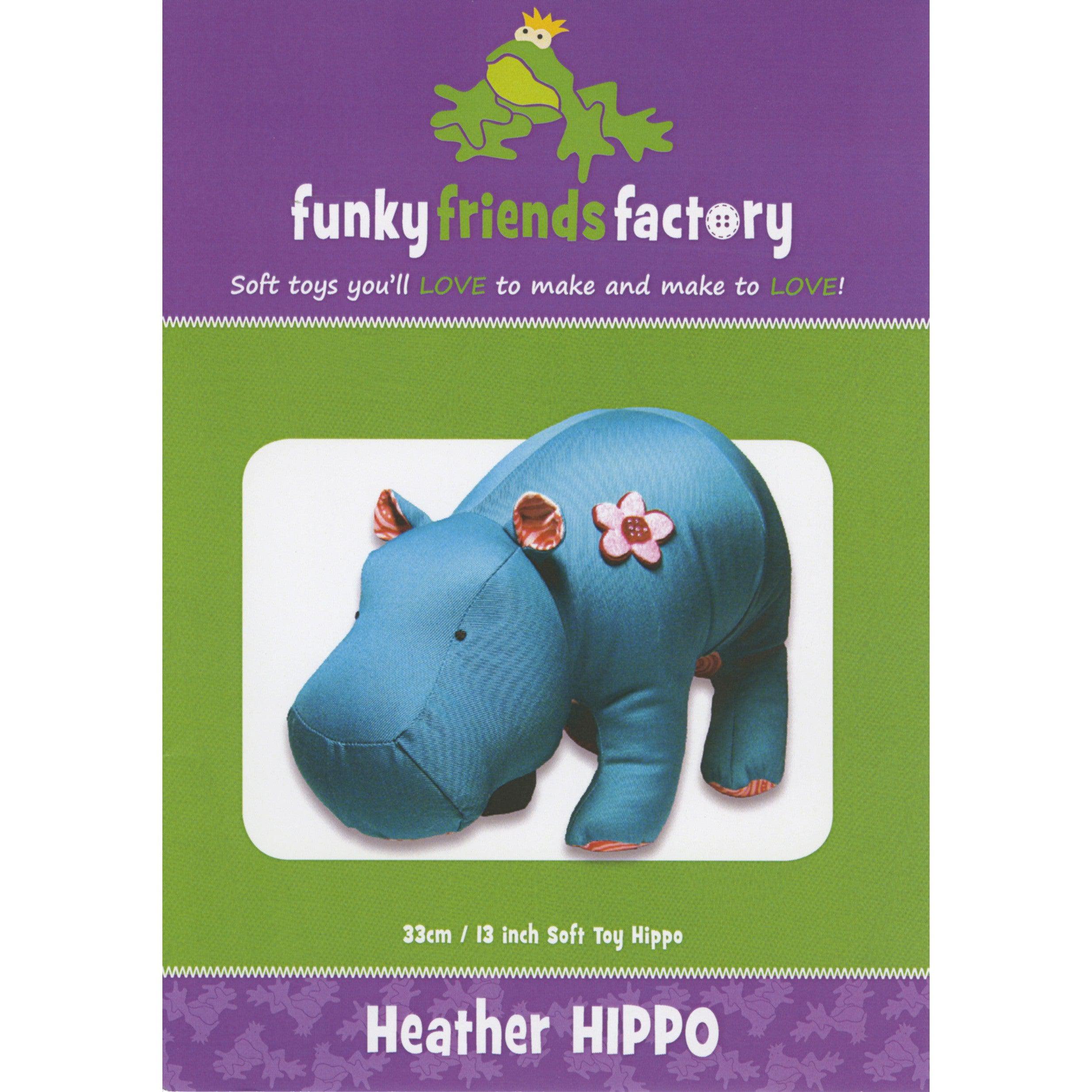 Funky Friends Heather Hippo Pattern-Funky Friends Factory-My Favorite Quilt Store