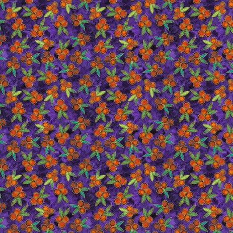 Garden Delight Purple Berries Fabric
