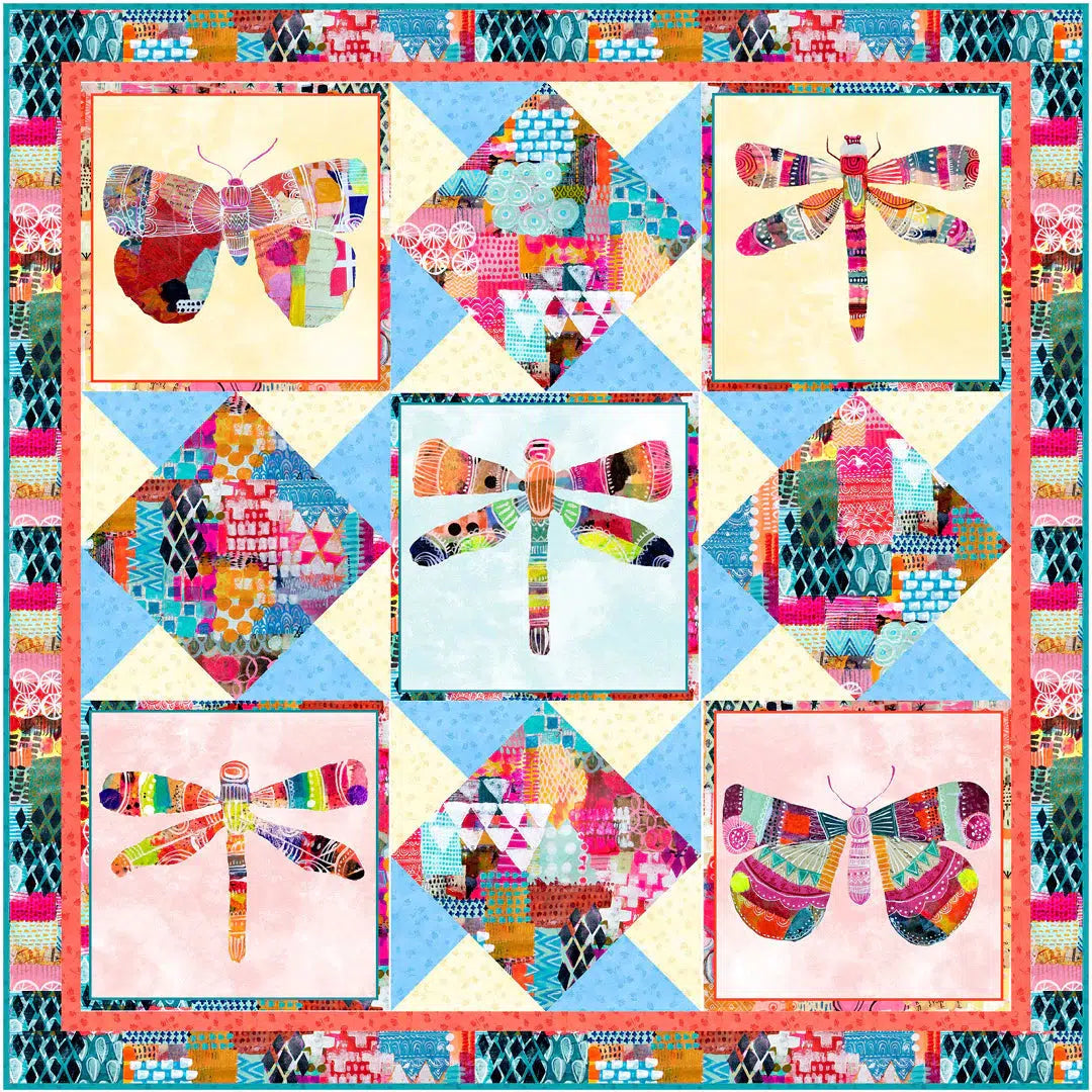 Garden Flight Panel Quilt Pattern - Free Digital Download-P & B Textiles-My Favorite Quilt Store