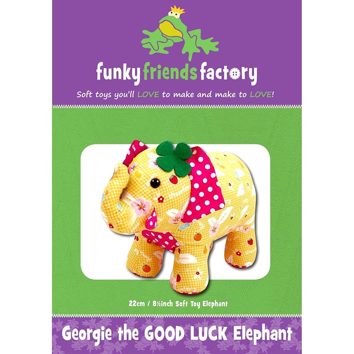 Georgie The Good Luck Elephant Funky Friends Factory Pattern-Funky Friends Factory-My Favorite Quilt Store