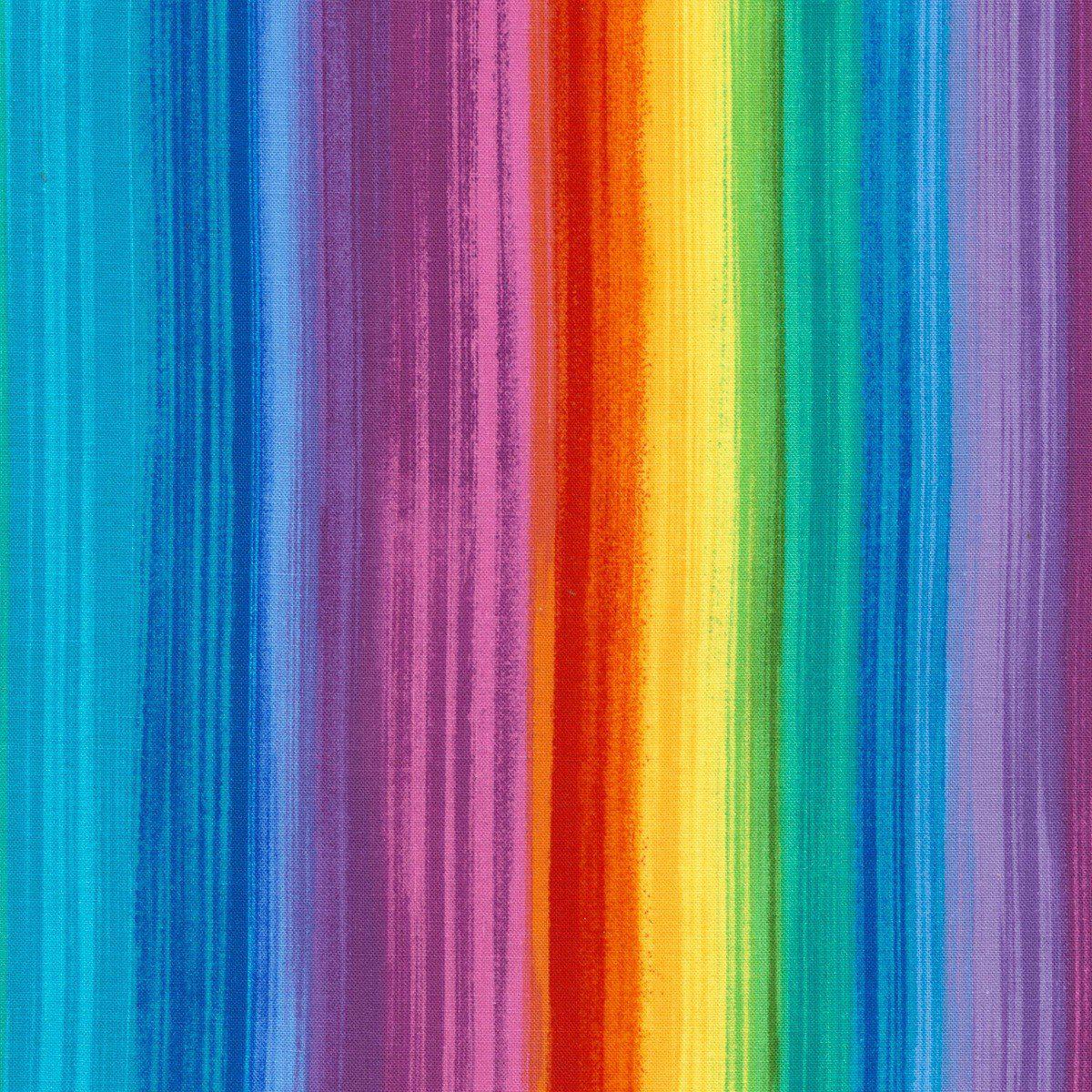 Glow Rainbow Stripe Fabric-Timeless Treasures-My Favorite Quilt Store