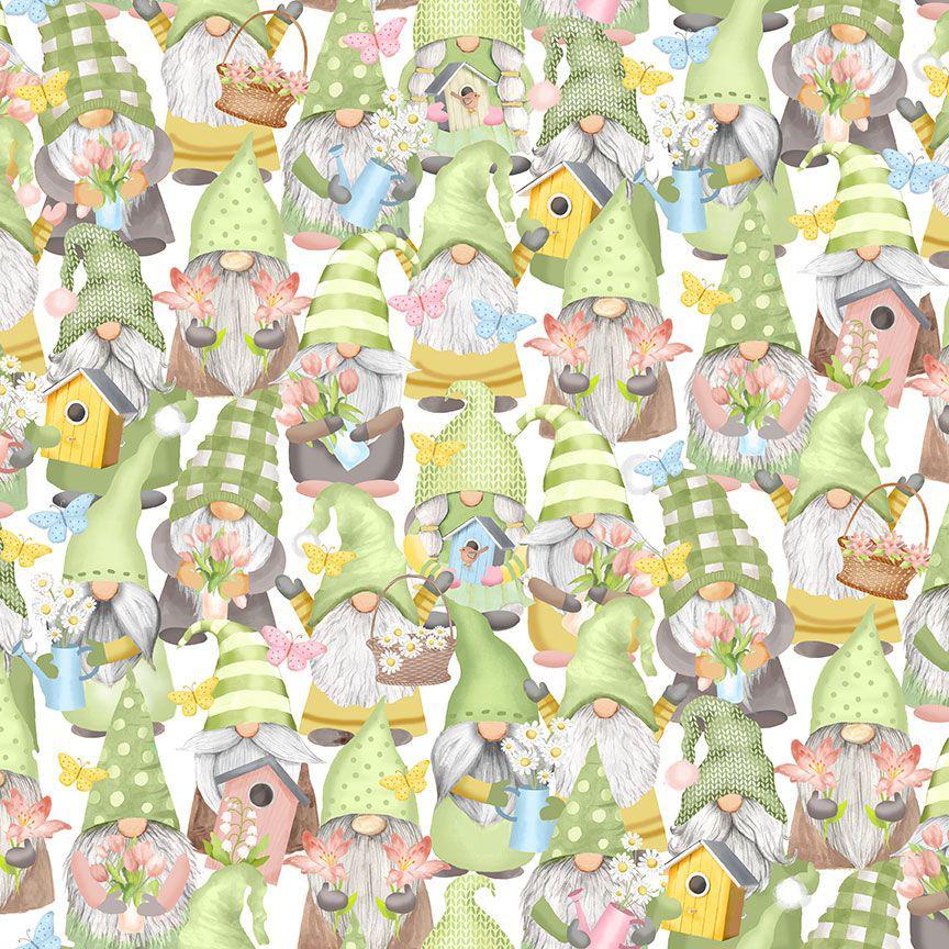 Timeless Treasures Home Is Where My Honey Is Beekeeper Gnomes Fabric