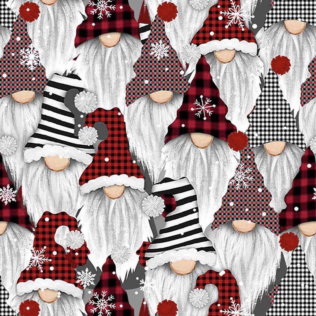 Gnome for the Holidays Christmas Fabric-Timeless Treasures-My Favorite Quilt Store