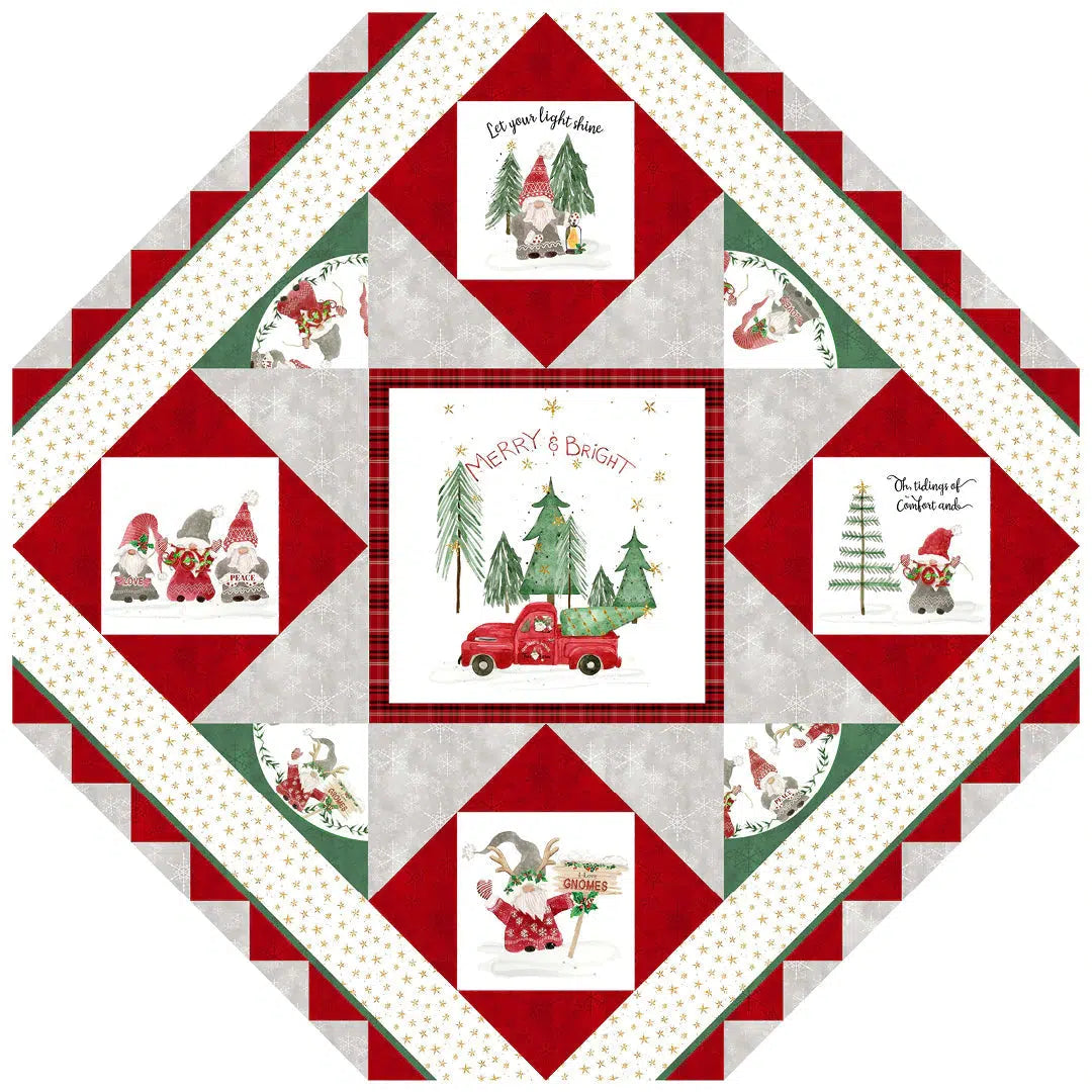 Gnomes Home Tree Farm Tree Skirt Pattern - Free Digital Download-P & B Textiles-My Favorite Quilt Store