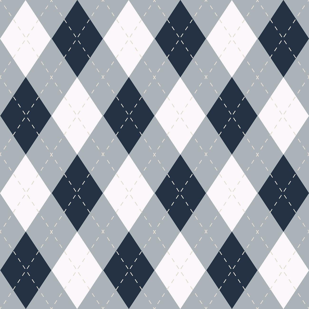 Golf Days Argyle Gray Fabric by Tara Reed - Riley Blake Fabrics | My ...
