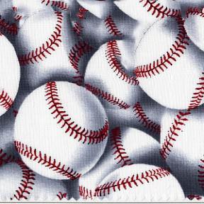 Grand Slam White Shadowed Baseballs Fabric-Timeless Treasures-My Favorite Quilt Store