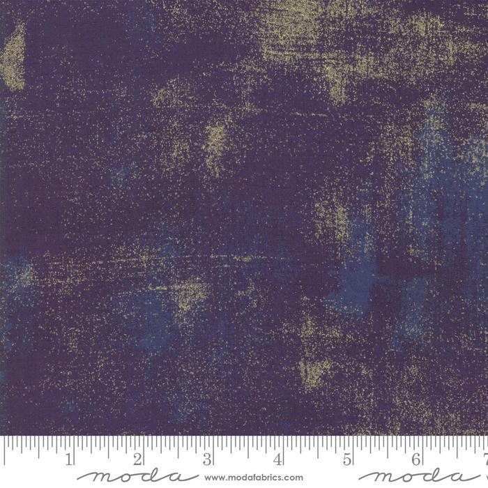 Grunge Eggplant Metallic Fabric-Moda Fabrics-My Favorite Quilt Store