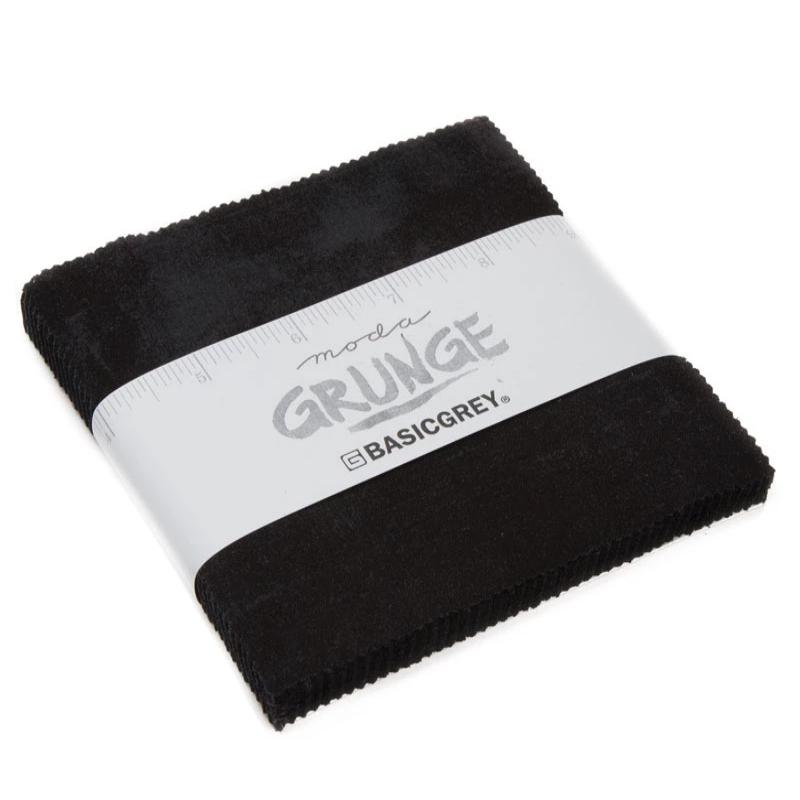 Grunge Onyx Charm Pack 42 pc.-Moda Fabrics-My Favorite Quilt Store