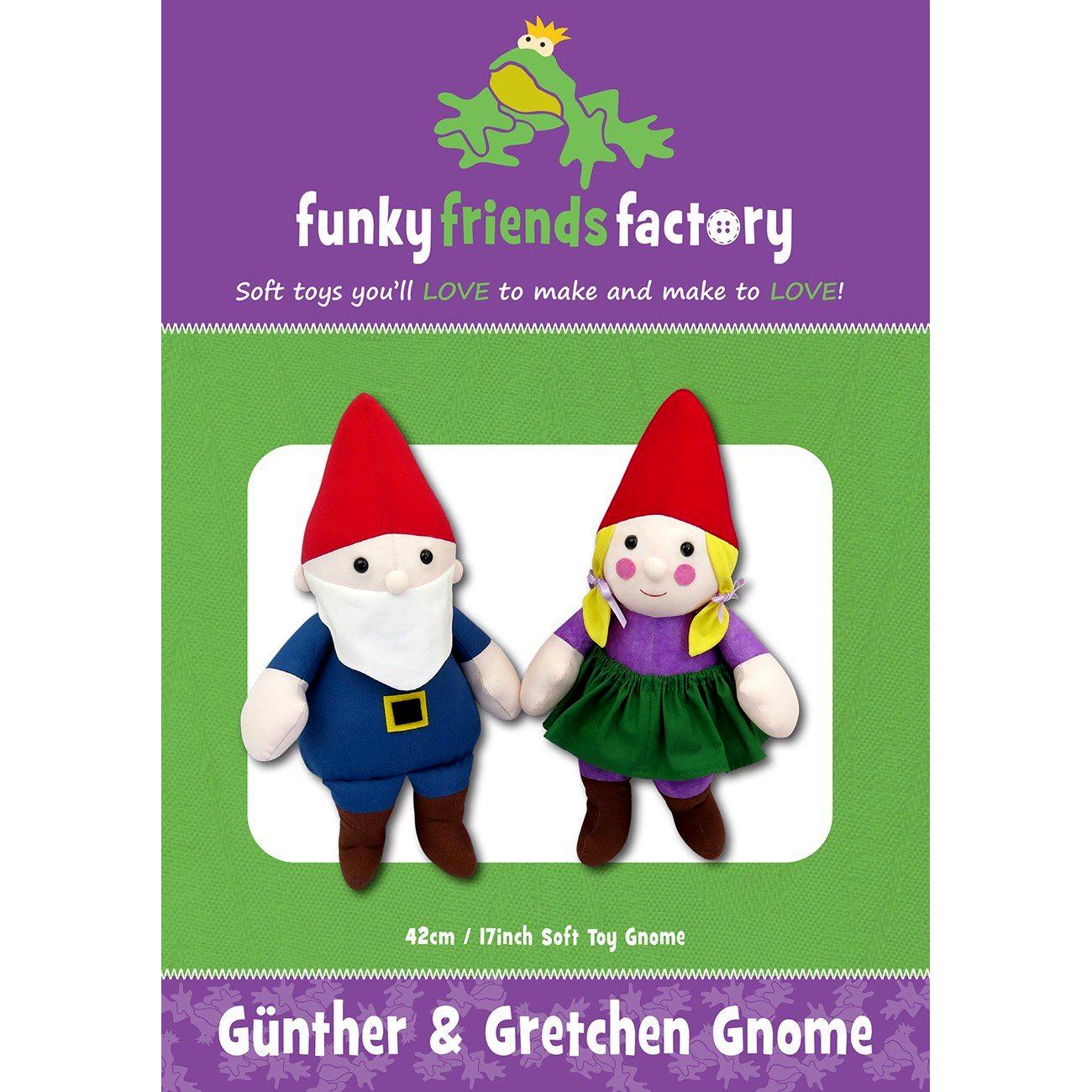 Günther and Gretchen Gnome Funky Friends Factory Pattern-Funky Friends Factory-My Favorite Quilt Store