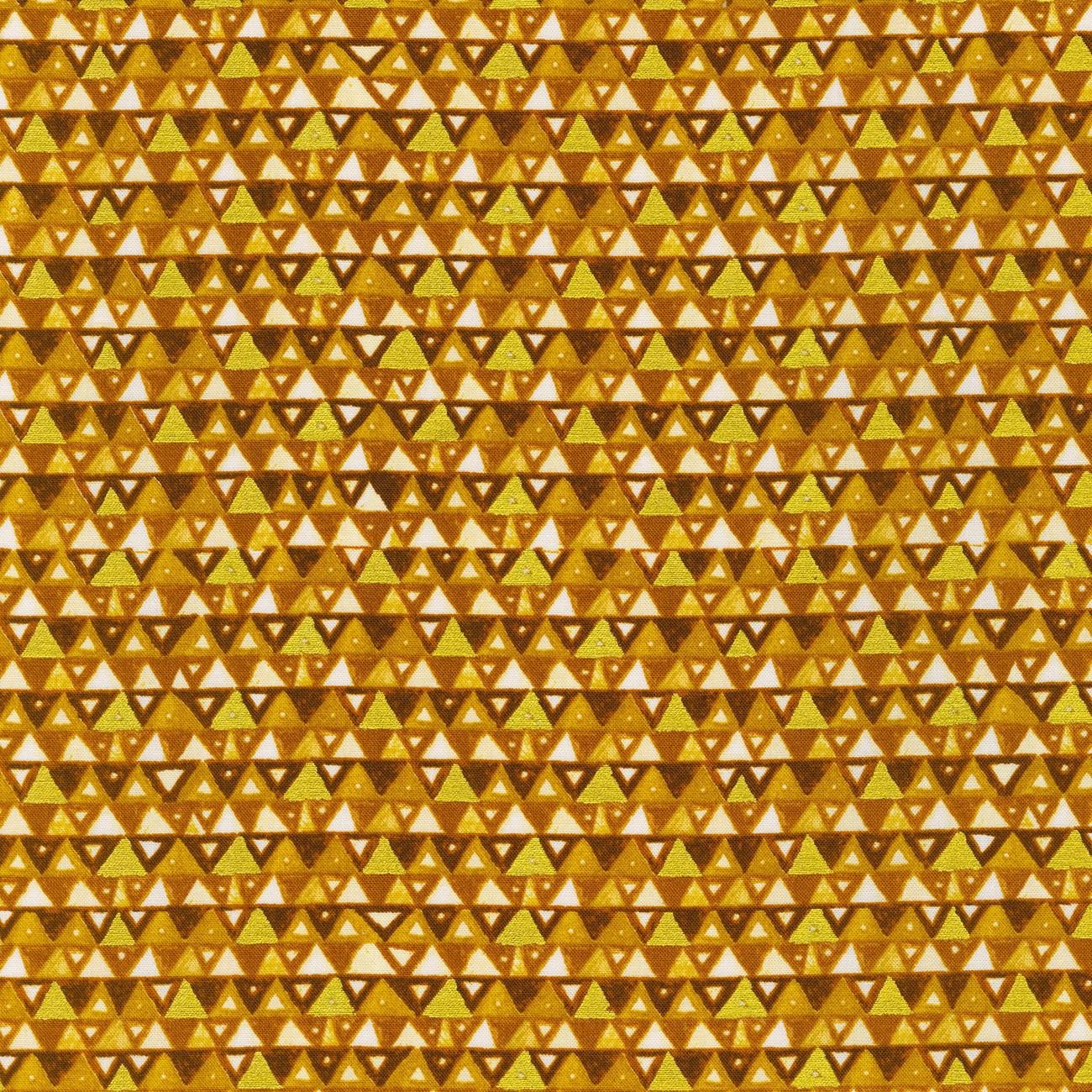 Gustav Klimt Triangles Gold Fabric-Robert Kaufman-My Favorite Quilt Store