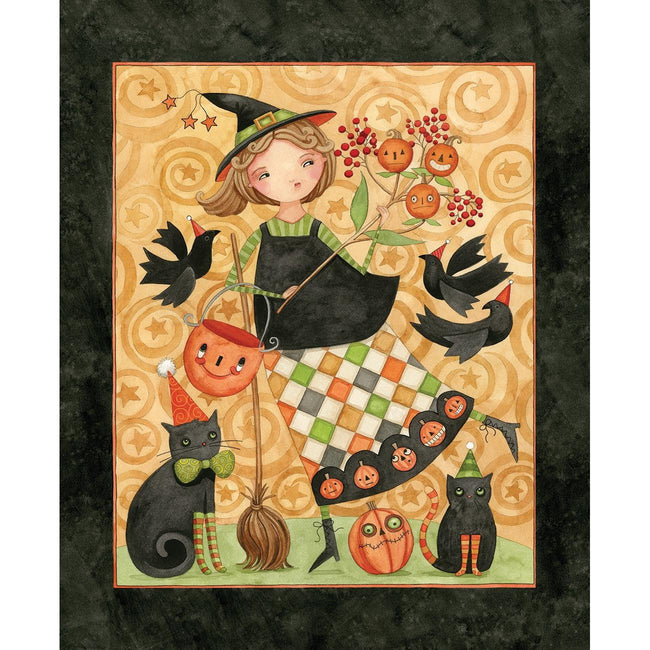 Halloween Whimsy Diamonds Orange Fabric by Teresa Kogut - Riley Blake ...