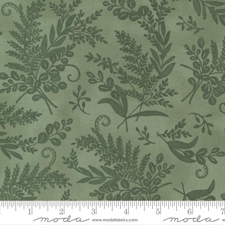 Happiness Blooms Moss Monotone Ferns Fabric-Moda Fabrics-My Favorite Quilt Store