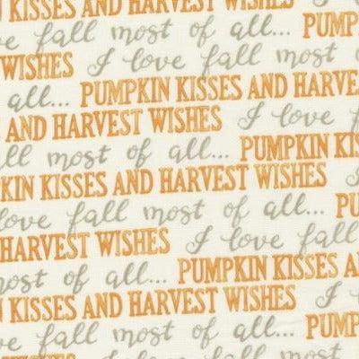 Harvest Wishes Whitewashed Fall Words Fabric-Moda Fabrics-My Favorite Quilt Store