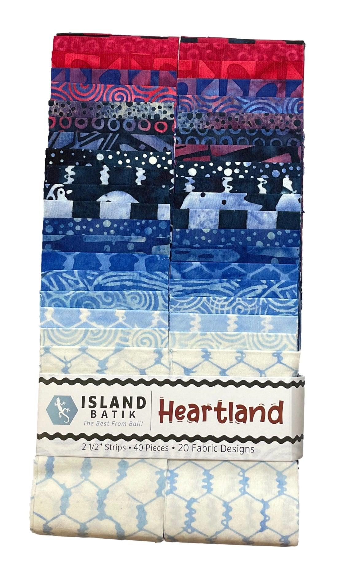 Heartland Batik 2½" Strip Set-Island Batik-My Favorite Quilt Store