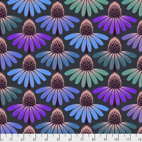 Hindsight Echinacea Glow Amethyst Fabric-Free Spirit Fabrics-My Favorite Quilt Store