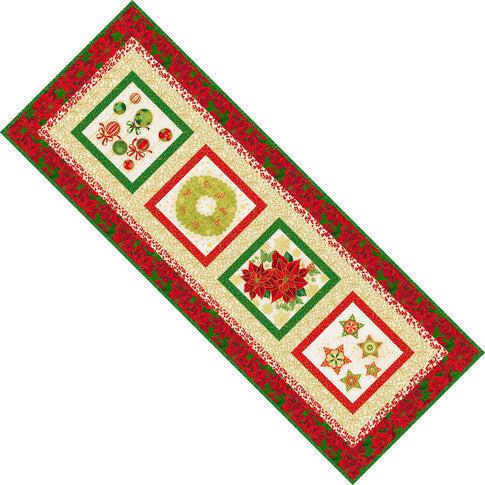 Holiday Flourish 15 Merry Runner Pattern - Free Pattern Download-Robert Kaufman-My Favorite Quilt Store