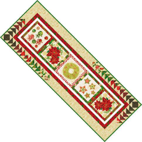 Holiday Flourish 15 Table Runner Pattern - Free Pattern Download-Robert Kaufman-My Favorite Quilt Store