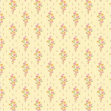Hollyhock Lane Yellow Love At Home Fabric-Poppie Cotton-My Favorite Quilt Store
