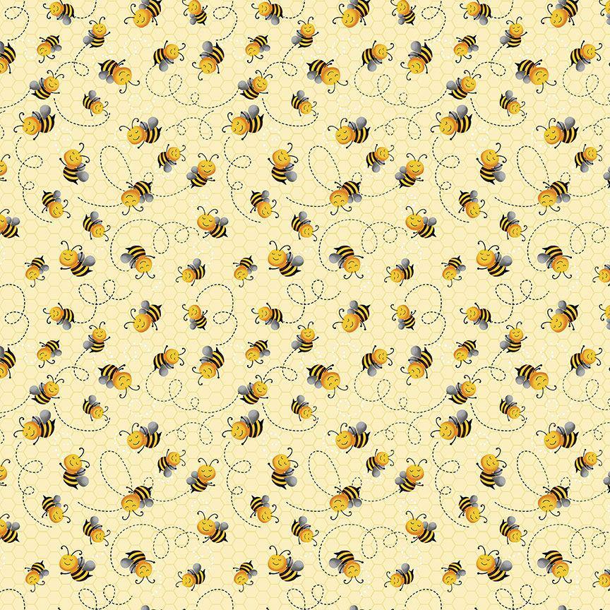 Timeless Treasures Home Is Where My Honey Is Cute Flying Bee Fabric