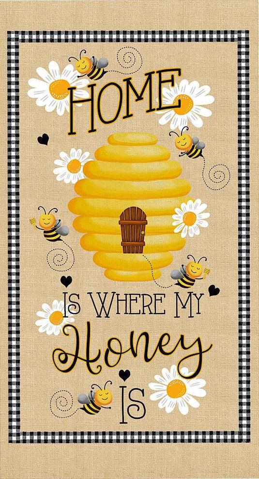 Home Is Where The Heart Is Sweet Home Panel 24" x 44"-Timeless Treasures-My Favorite Quilt Store