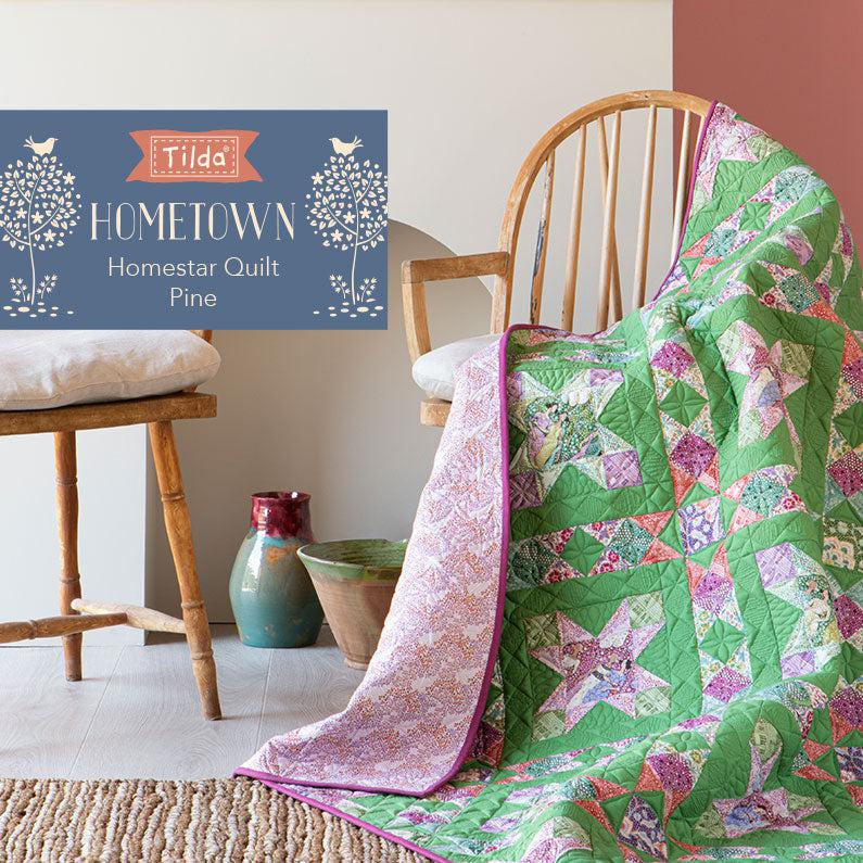 Hometown Homestar Quilt Pine Quilt Pattern - Digital Download-Tilda Fabrics-My Favorite Quilt Store