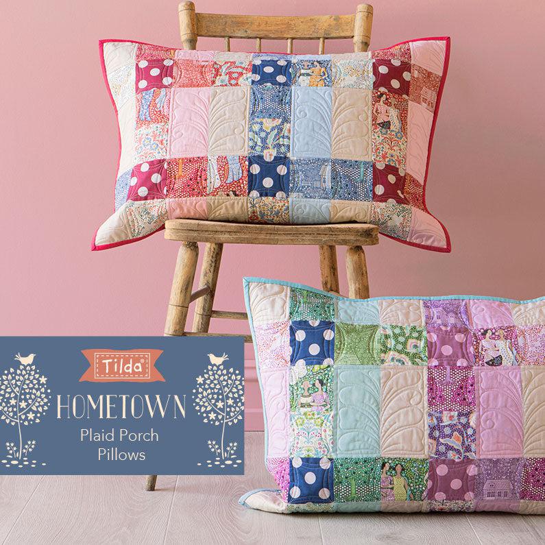 Hometown Plaid Pillow Pattern - Digital Download-Tilda Fabrics-My Favorite Quilt Store