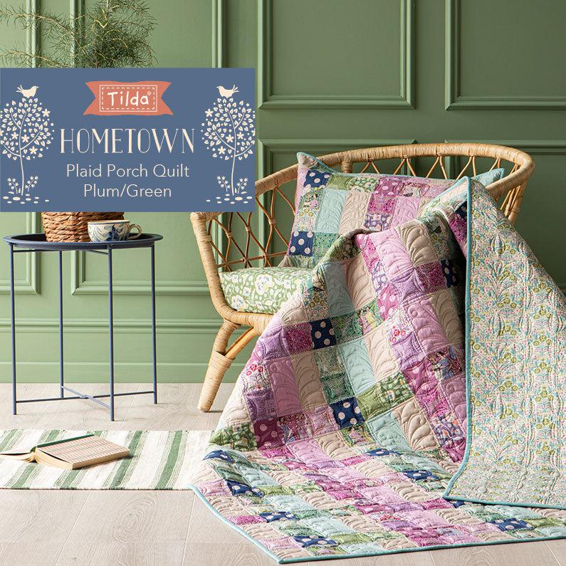 Hometown Plaid Porch Plum Quilt Pattern - Digital Download-Tilda Fabrics-My Favorite Quilt Store