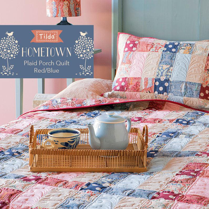 Hometown Plaid Porch Red Quilt Pattern - Digital Download-Tilda Fabrics-My Favorite Quilt Store