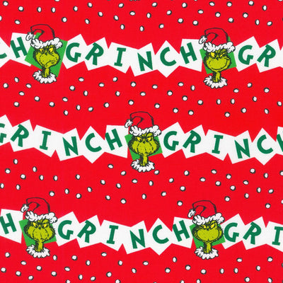 How the Grinch Stole Christmas Grinch Block Panel 24″x 44/45 by Dr. Seuss  Enterprises - Robert Kaufman
