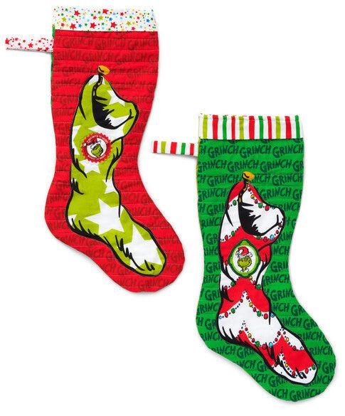 How the Grinch Stole Christmas Stocking Panel Pattern - Free Pattern Download-Robert Kaufman-My Favorite Quilt Store