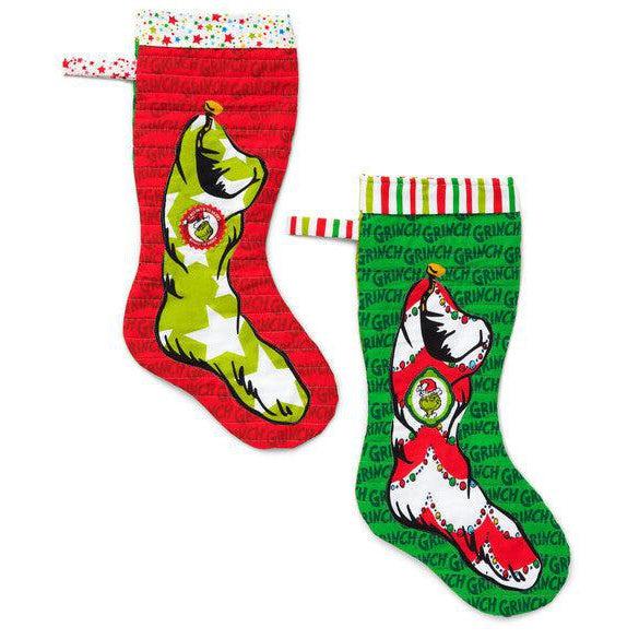How the Grinch Stole Christmas Stocking Panel Pattern - Free Pattern Download-Robert Kaufman-My Favorite Quilt Store