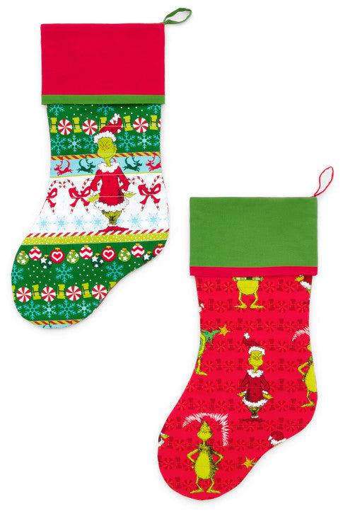 How the Grinch Stole Christmas Stocking Pattern - Free Pattern Download-Robert Kaufman-My Favorite Quilt Store